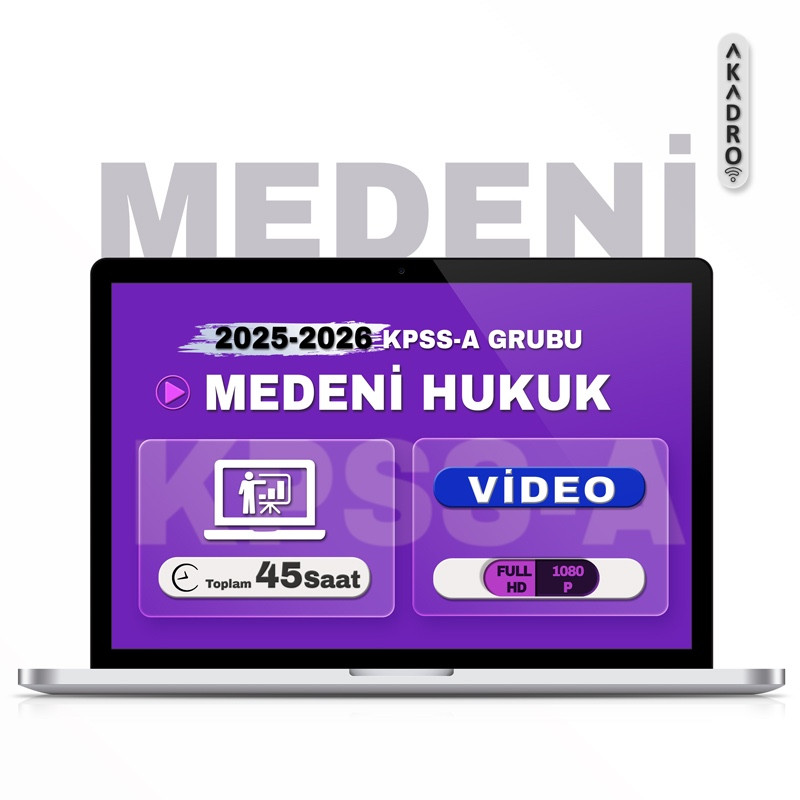 2026 KPSS Medeni Hukuk Video Eğitim Paketi
