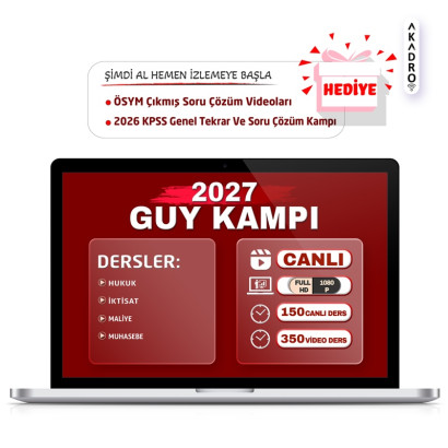 Gelir Uzman Yardımcılığı Genel Tekrar ve Soru Çözüm Kampı