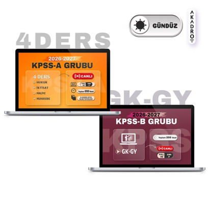2027 KPSS 4 Ders Alan + GK/GY Canlı Eğitim Paketi Gündüz