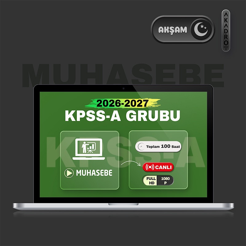 2027 KPSS Muhasebe Canlı Eğitim Paketi Akşam