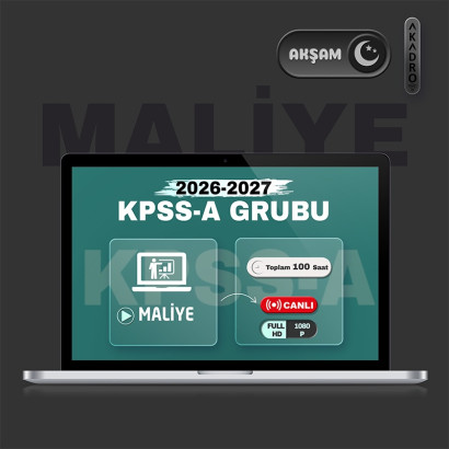 2027 KPSS Maliye Canlı Eğitim Paketi Akşam