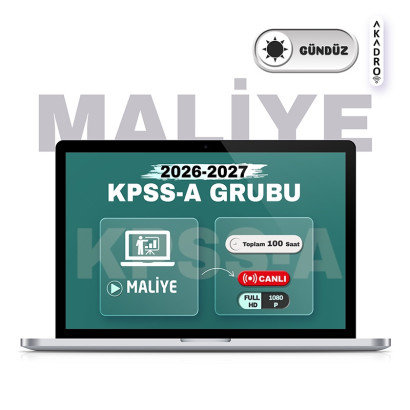 2027 KPSS Maliye Canlı Eğitim Paketi Gündüz