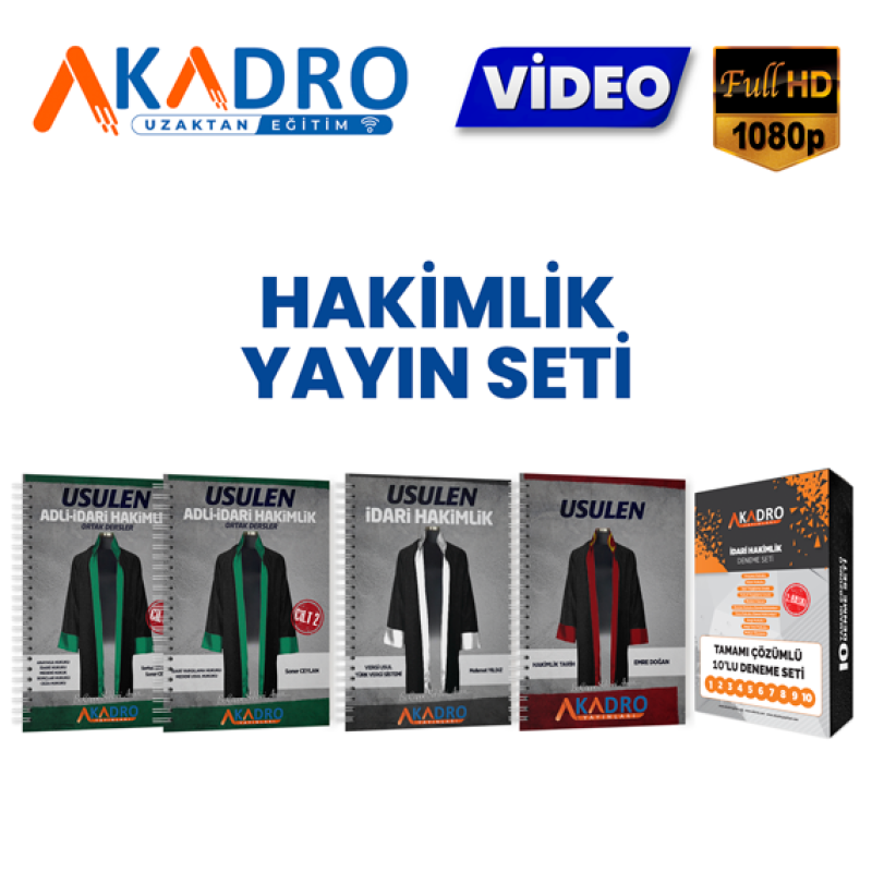 2021 İdari Yargı Hakimliği Medeni Hukuk Video Eğitim Paketi