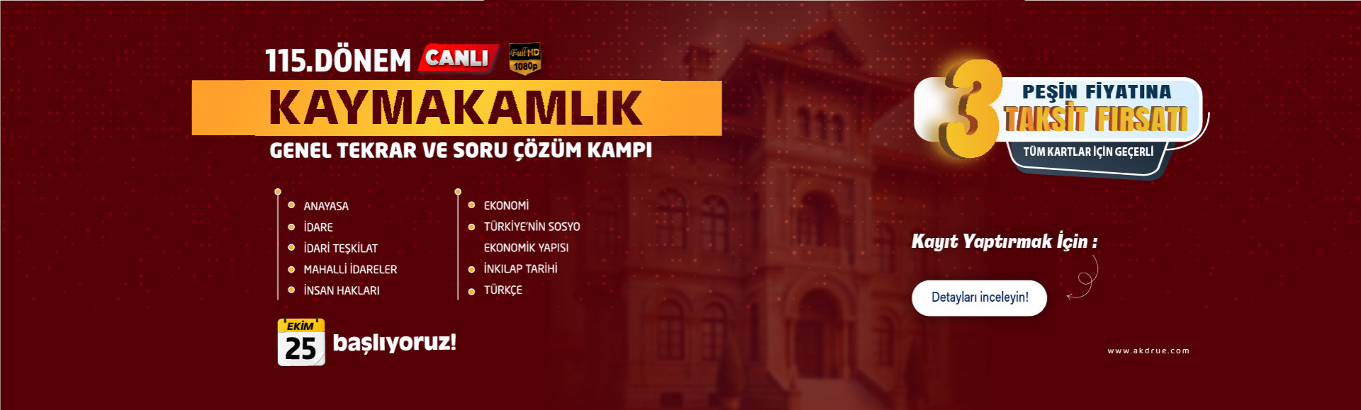115. donem kaymakamlik canlı tekrar kampı